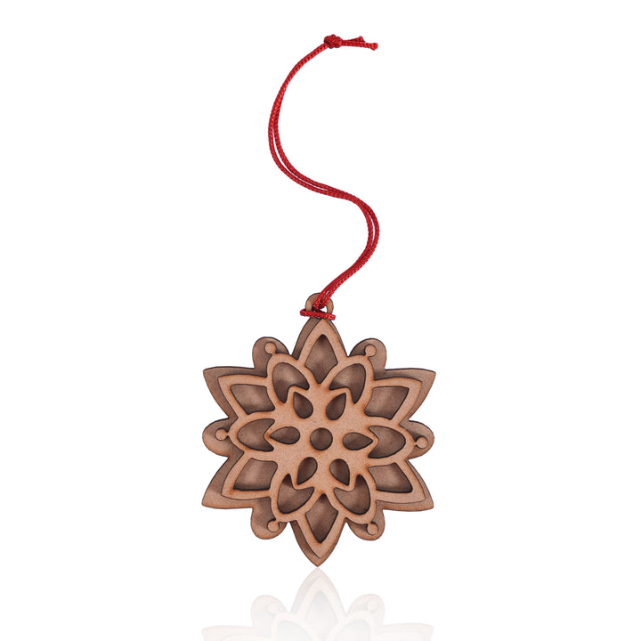 Wooden Christmas Tree Hangings (Set of 4)