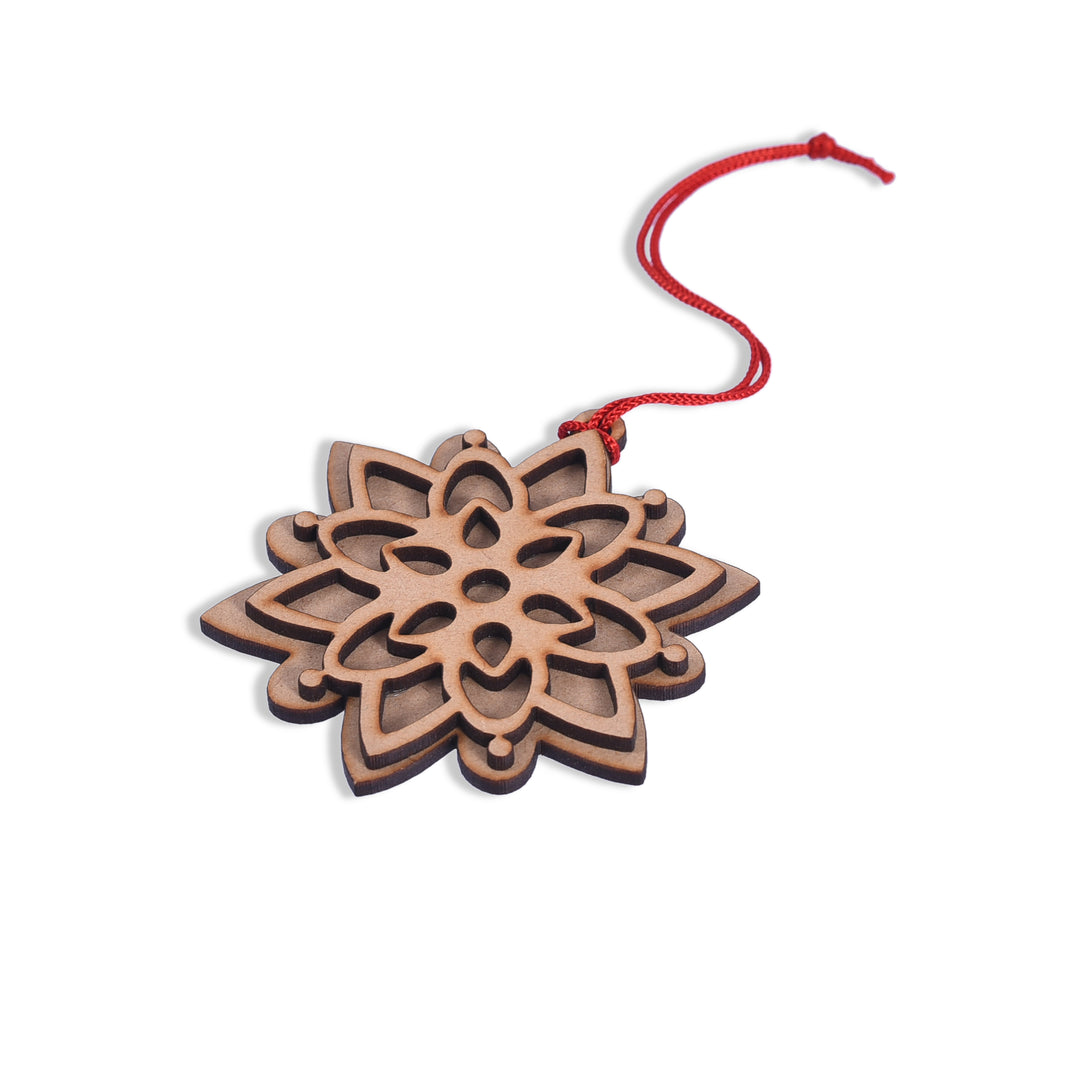 Wooden Christmas Tree Hangings (Set of 4)