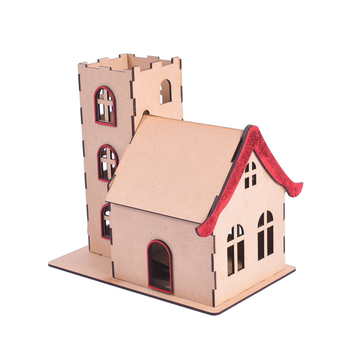 Radiant Christmas Residence | Wooden Money Bank - The Engraved Store