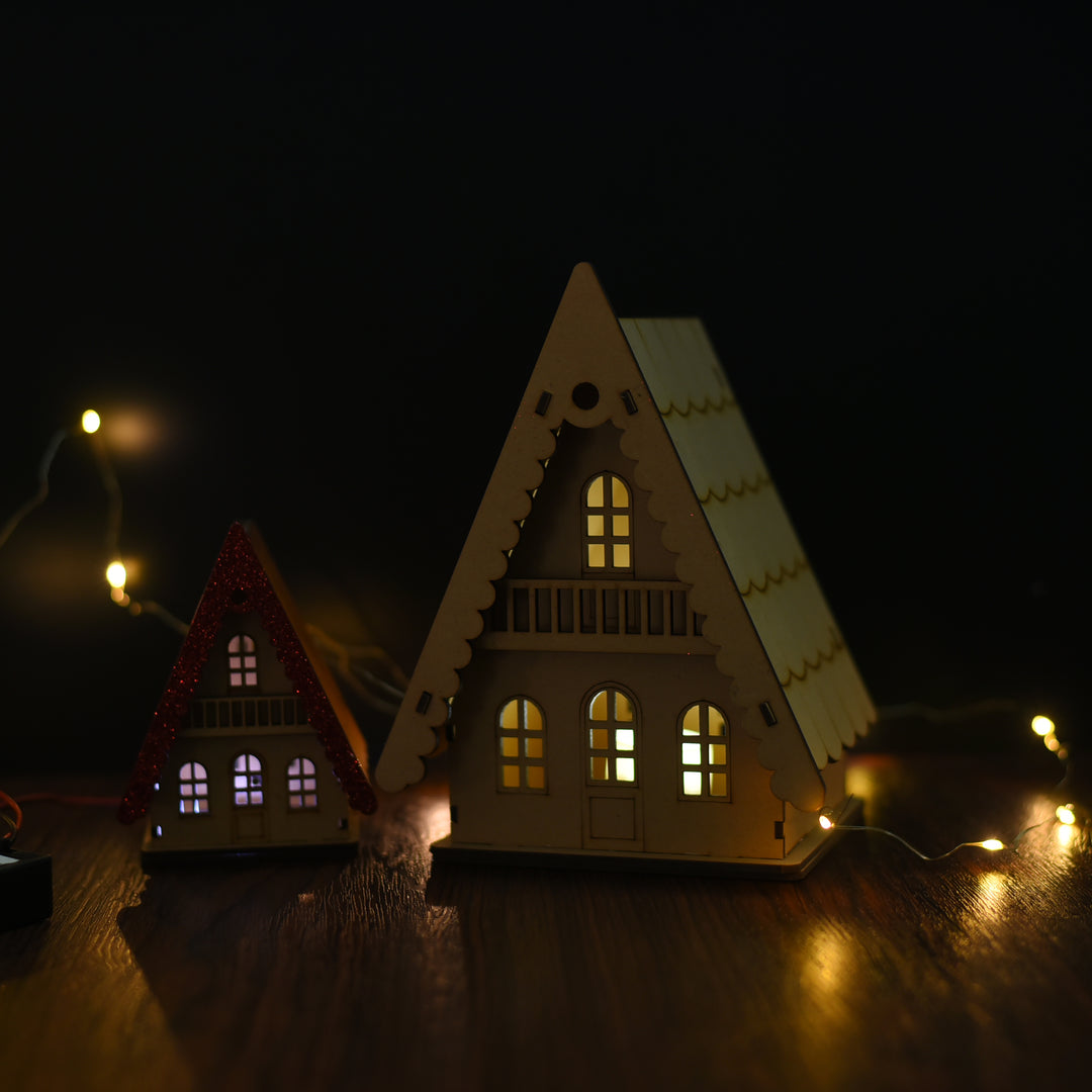 LED-lit Christmas Hut | Wooden Hut