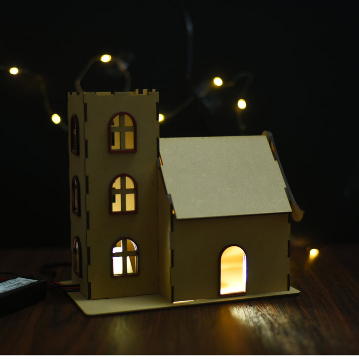 Radiant Christmas Residence | Wooden Money Bank