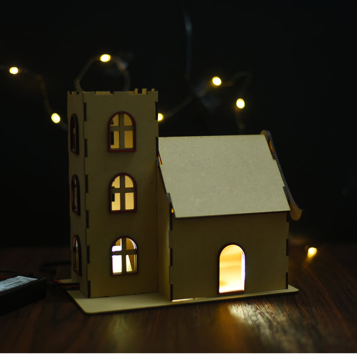 Radiant Christmas Residence | Wooden Money Bank - The Engraved Store