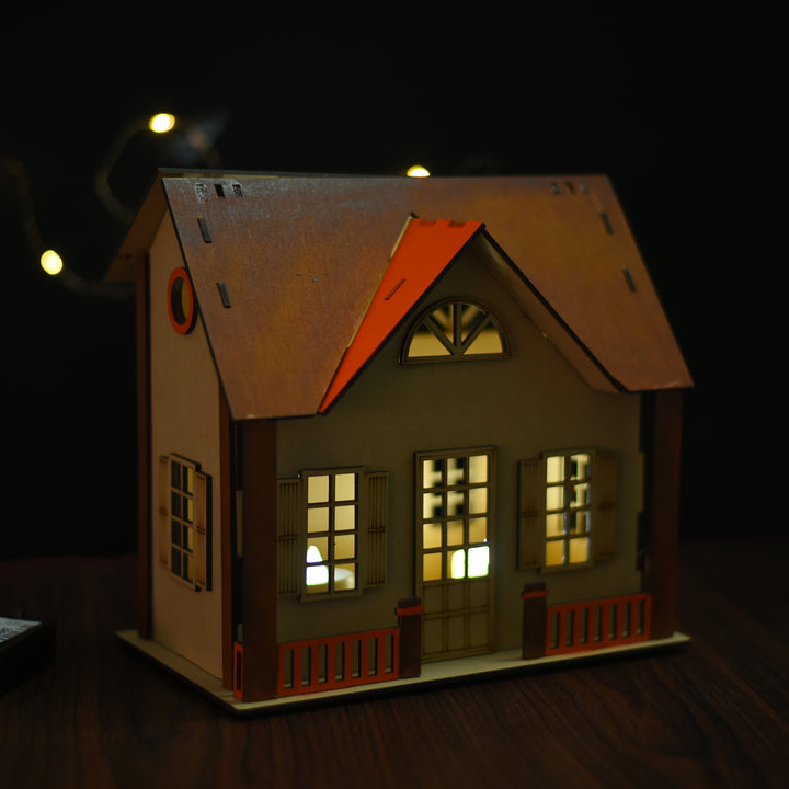Luminous Wooden Christmas Cottage