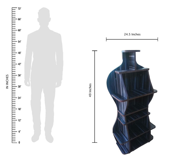 Wooden Bookshelf / Wine Cabinet - Shape of Lady - The Engraved Store