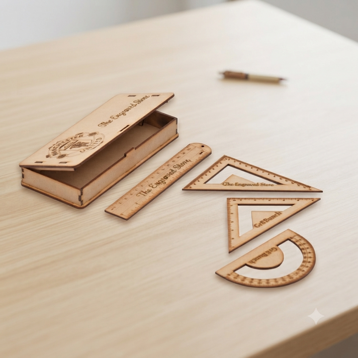 Manchester United Geometry Personalized Wooden Box - The Engraved Store