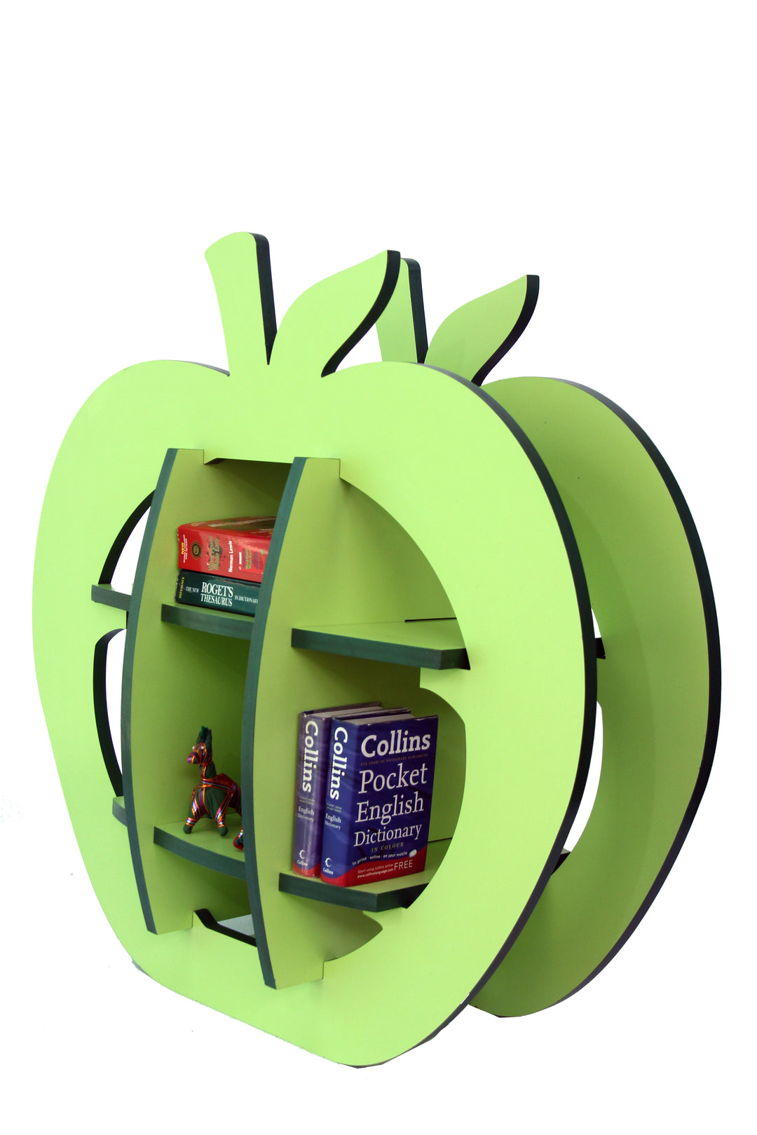 Colourful Apple Shape Wooden Bookshelf DIY | Folding