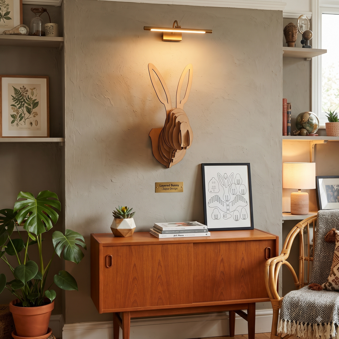 Wooden Rabbit Animal Head | Wall Decor - The Engraved Store