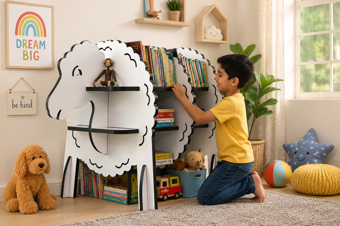 Wooden Sheep Shaped Bookshelf DIY - The Engraved Store