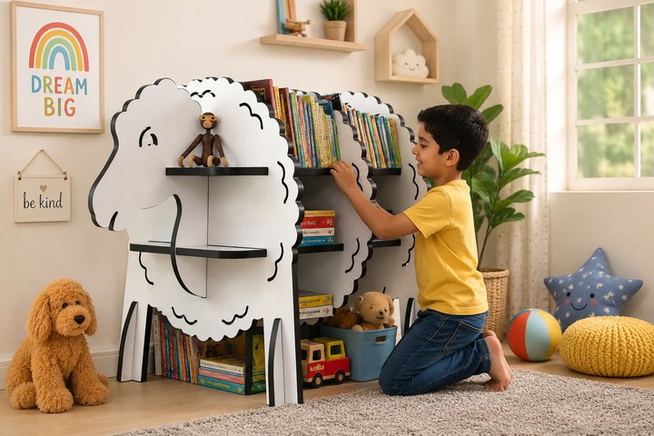 Wooden Sheep Shaped Bookshelf DIY - The Engraved Store
