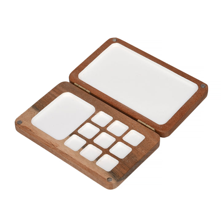 Portable Wooden Colour Palette | Painting Tray Box(9+1+1)