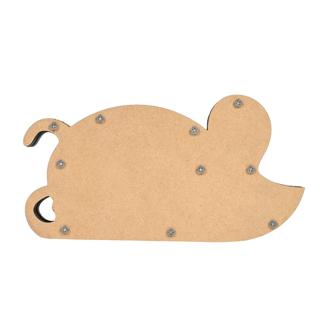 Rat Shape Wooden Money Bank | Piggy Bank