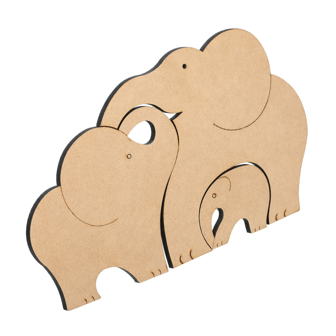 Wooden Elephant Family Puzzle Toy