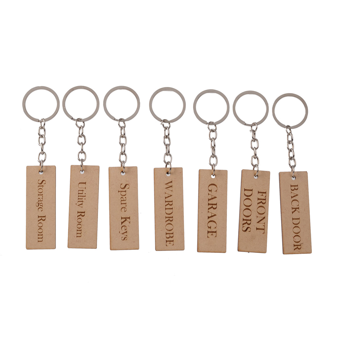 Engraved Wooden Keyring For Easy Room and Door Identification