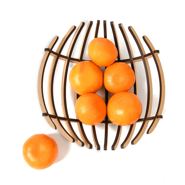 Wooden Fruit Basket - Detachable | Fruit Storage Tray | Dining Fruit Basket
