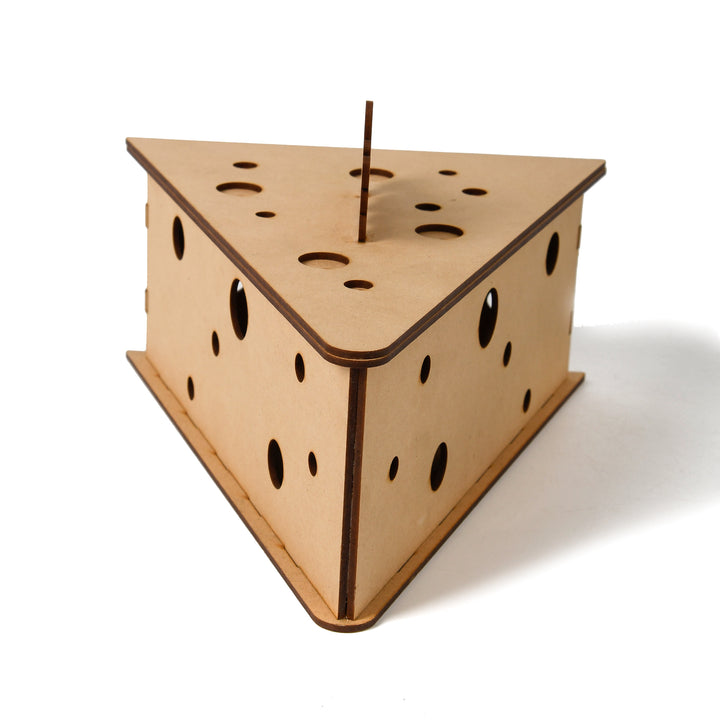 Cheese Wedge Wooden Box for Storage