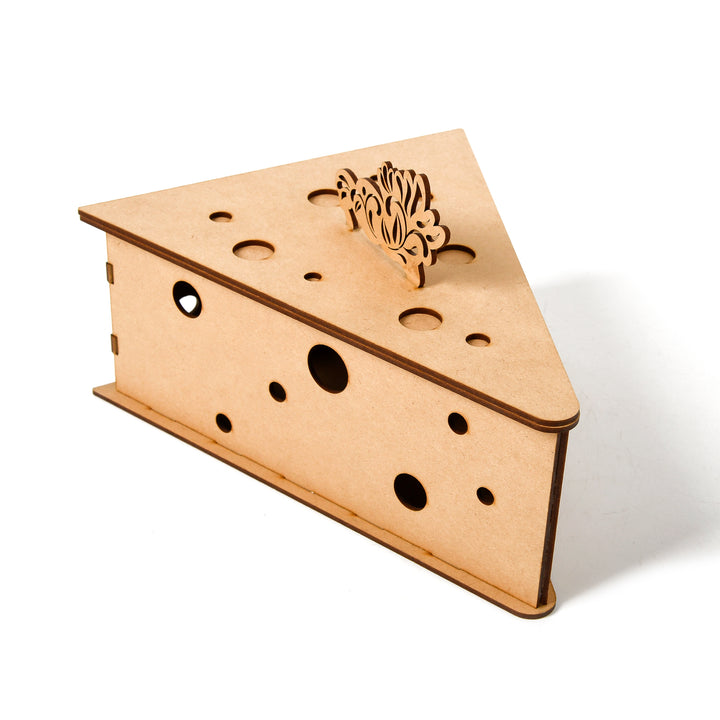 Cheese Wedge Wooden Box for Storage