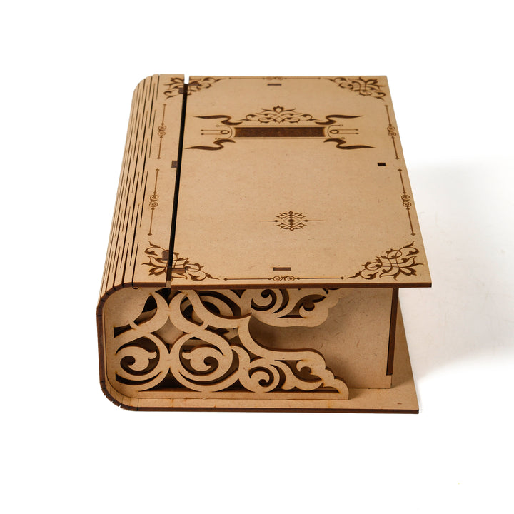 Book Engraved Wooden Box For Gifting