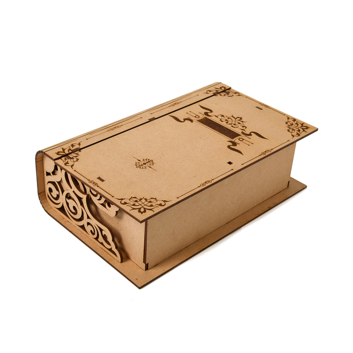 Book Engraved Wooden Box For Gifting