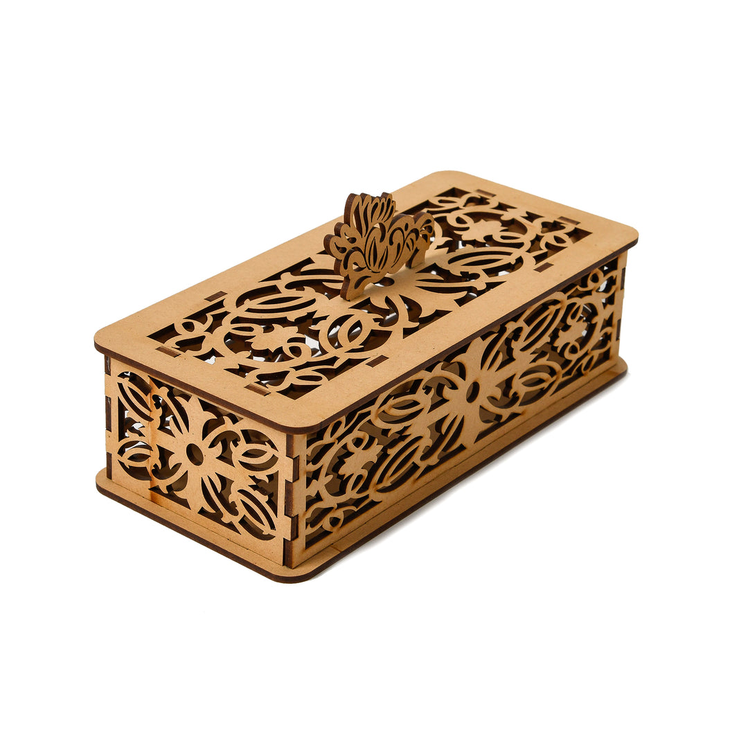 Rectangular Carved Wooden Box