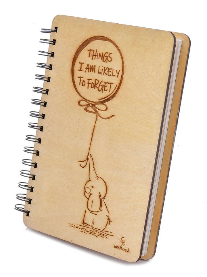 Things I'm Likely to Forget - Wooden Personalised Notebook | Diary
