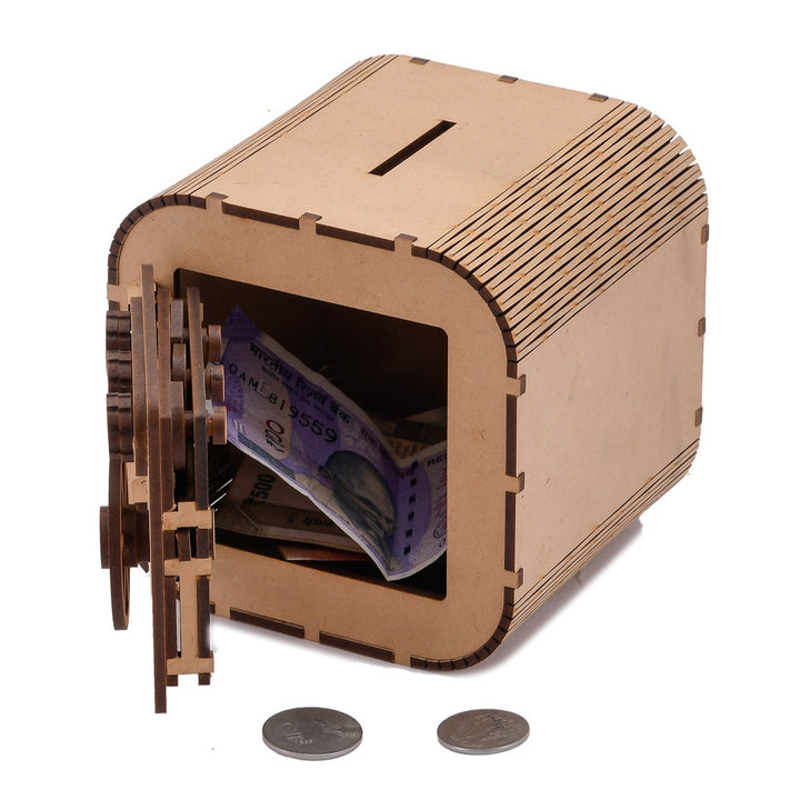 Piggy Bank in Locker Shape (Wooden) - The Engraved Store