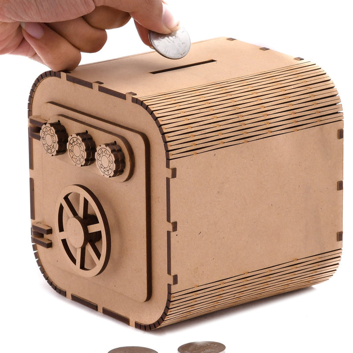 Piggy Bank in Locker Shape (Wooden) - The Engraved Store