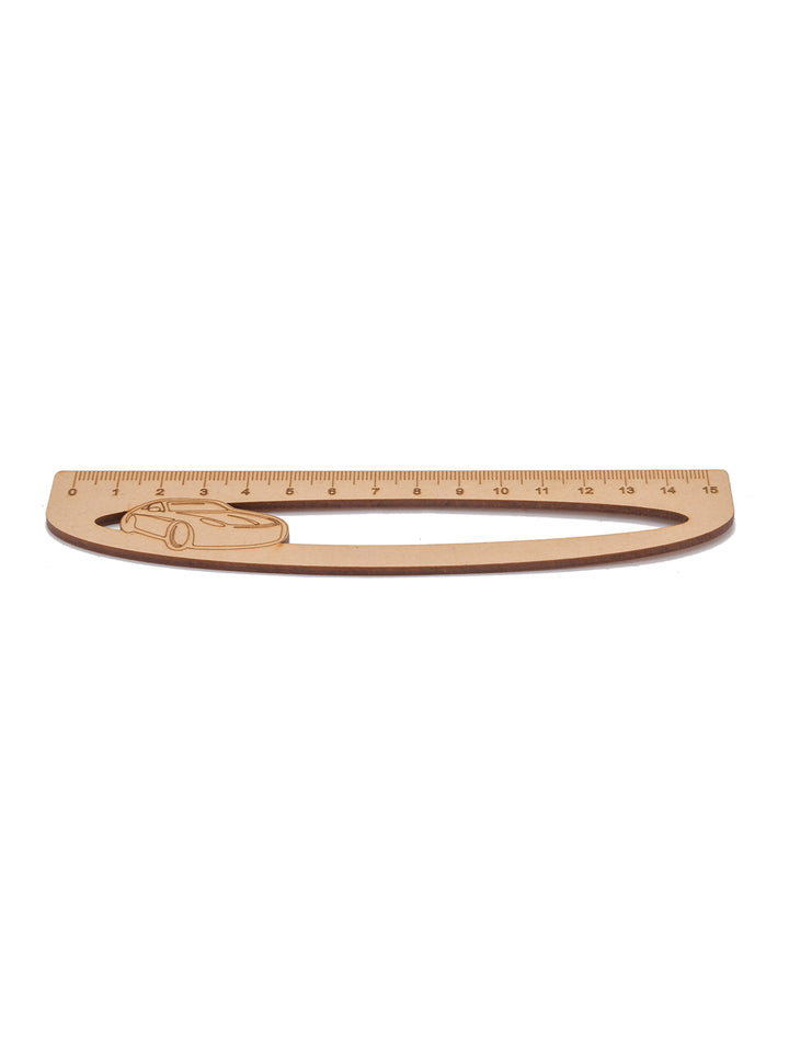 D Shape Car Wooden Ruler | Scale 15 CMS