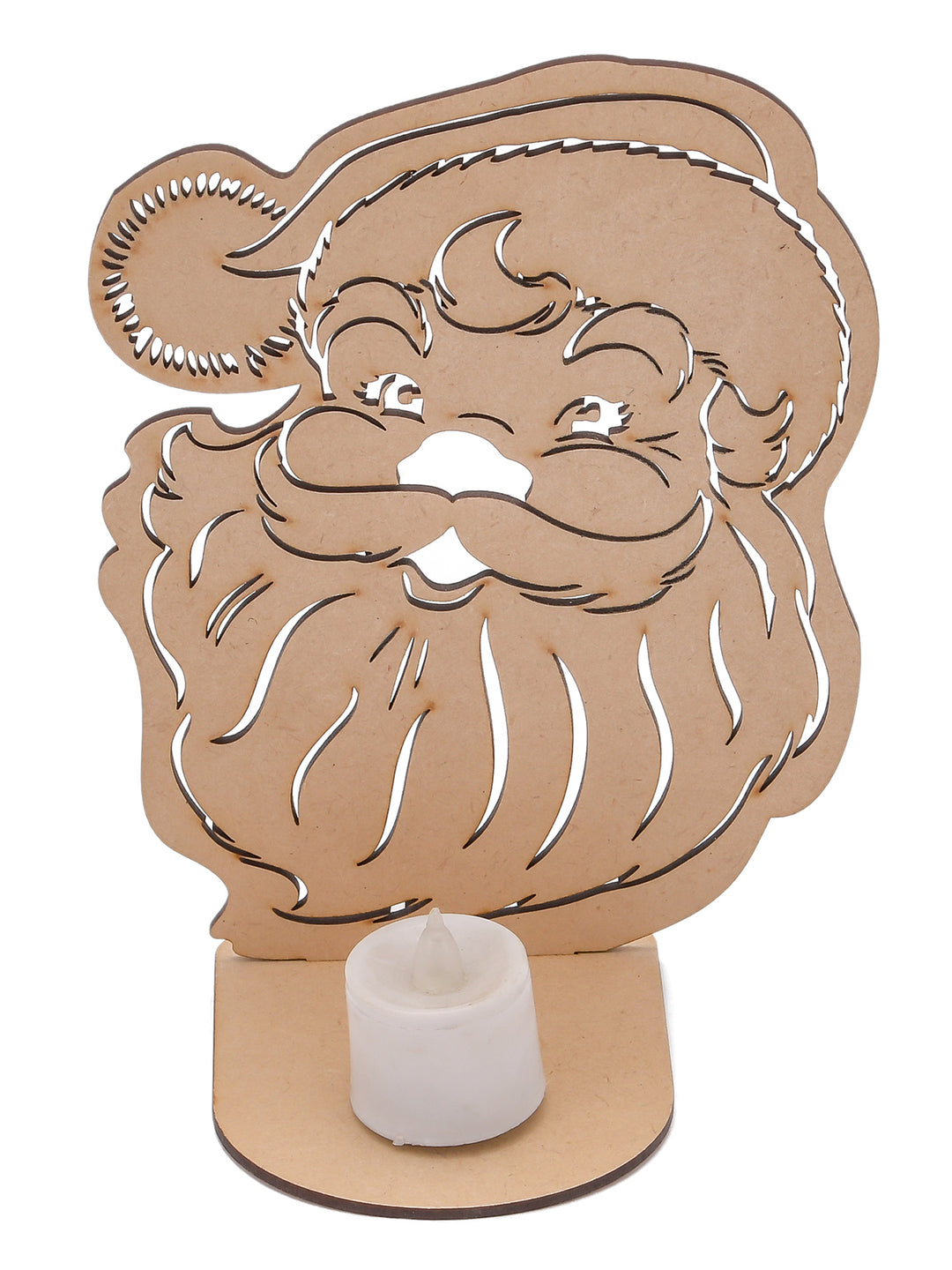Wooden Santa Claus Tea-light Holder