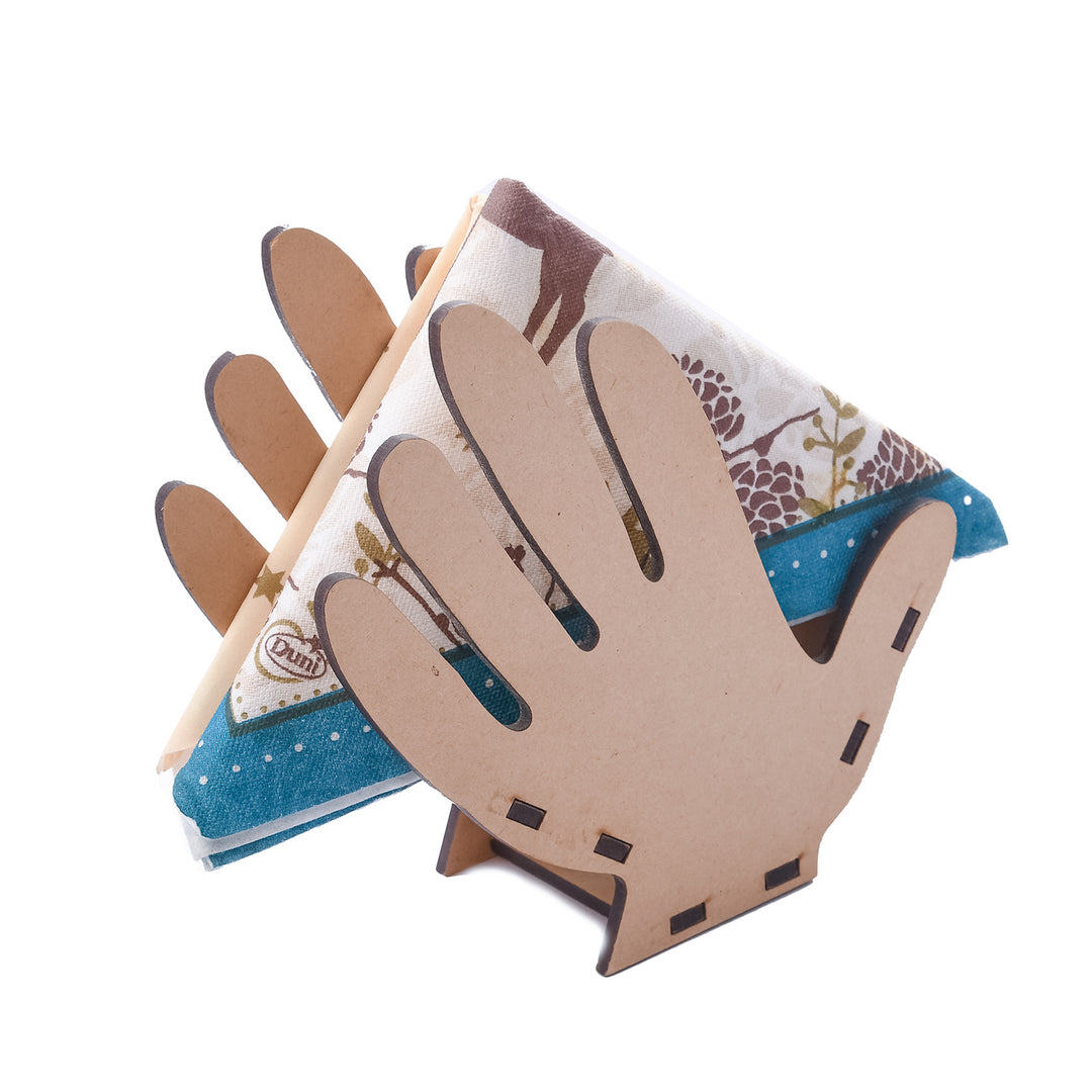 Palm Shaped Wooden Tissue Holder
