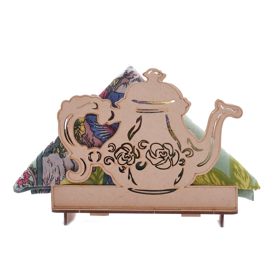 Kettle Shaped Wooden Tissue Holder
