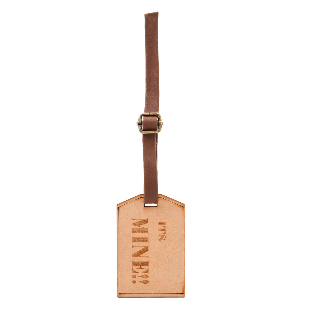 It's Mine!! - Engraved Wooden Luggage Tag