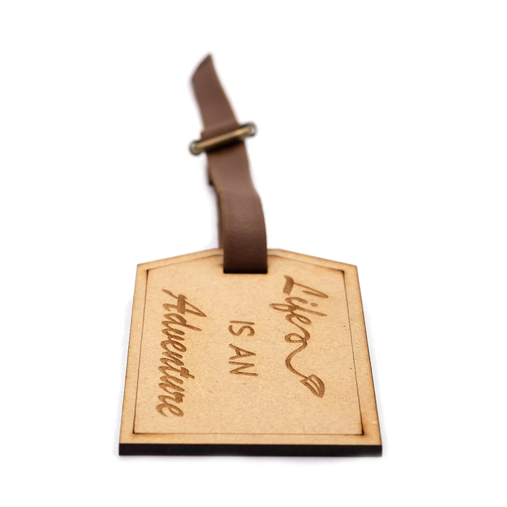 Life is An Adventure - Customised Wooden Luggage Tag