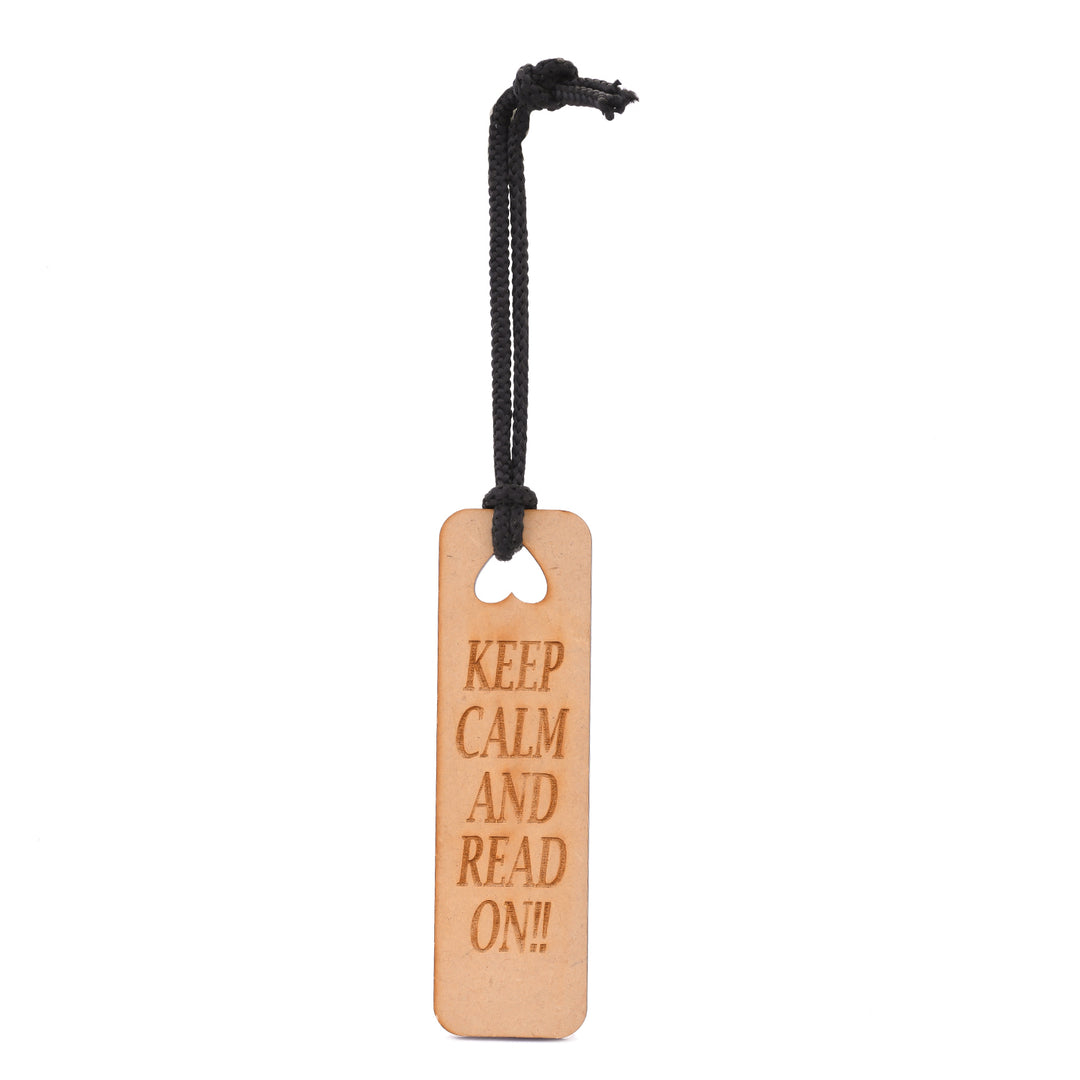 Keep calm & read on - Customised Wooden Bookmark