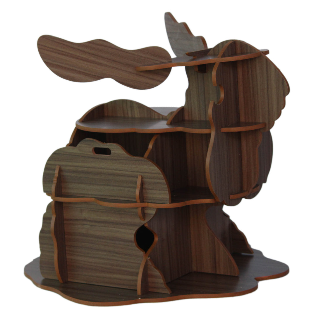 Rabbit Shaped Wooden Bookshelf DIY Easy to Assemble - The Engraved Store