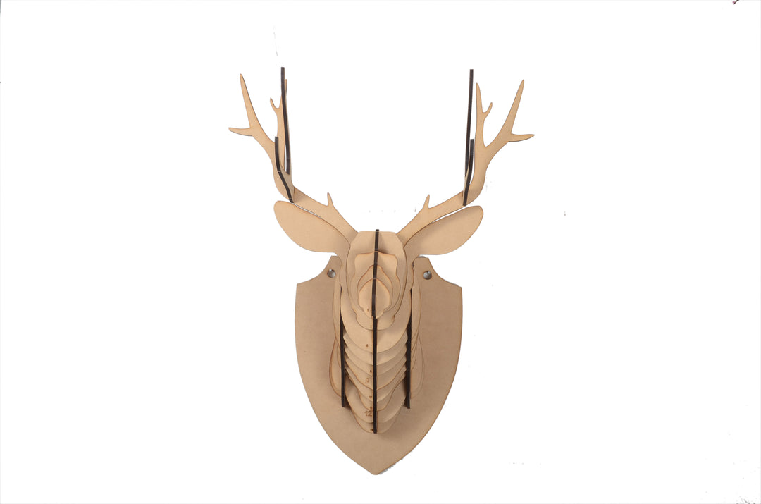 Wooden Deer Head 3D Puzzle | Wall Decor