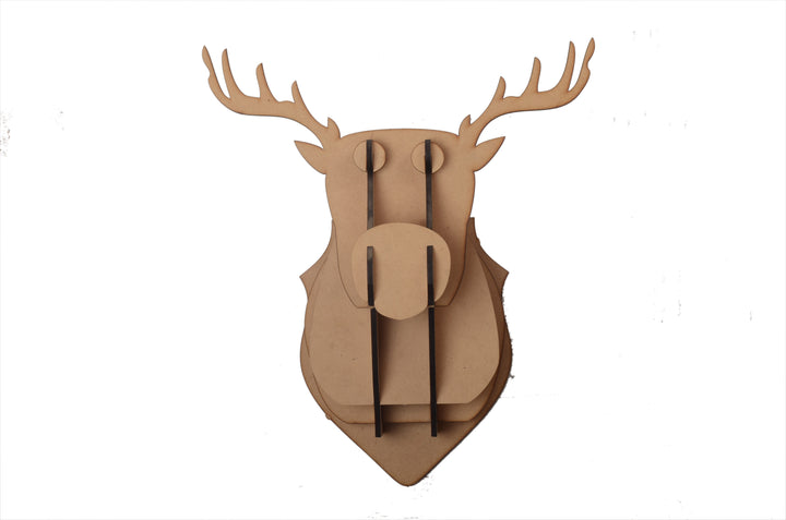 Wooden Deer Head | Wall Animal Art