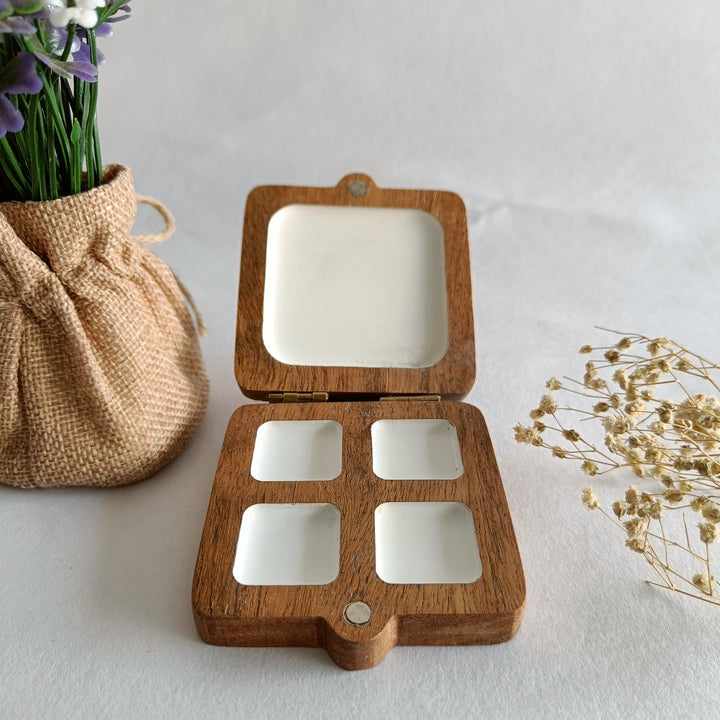 Portable Wooden Colour Palette | Painting Tray (4+1)