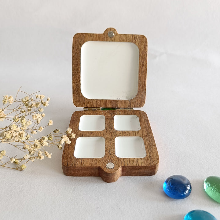 Portable Wooden Colour Palette | Painting Tray (4+1)