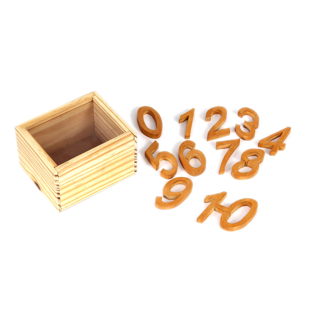 Wooden Handcrafted Numbers Italic (0-10)