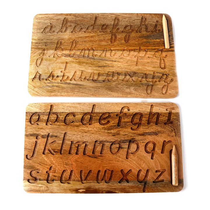 Lowercase Alphabet Cursive Tracing Board - The Engraved Store