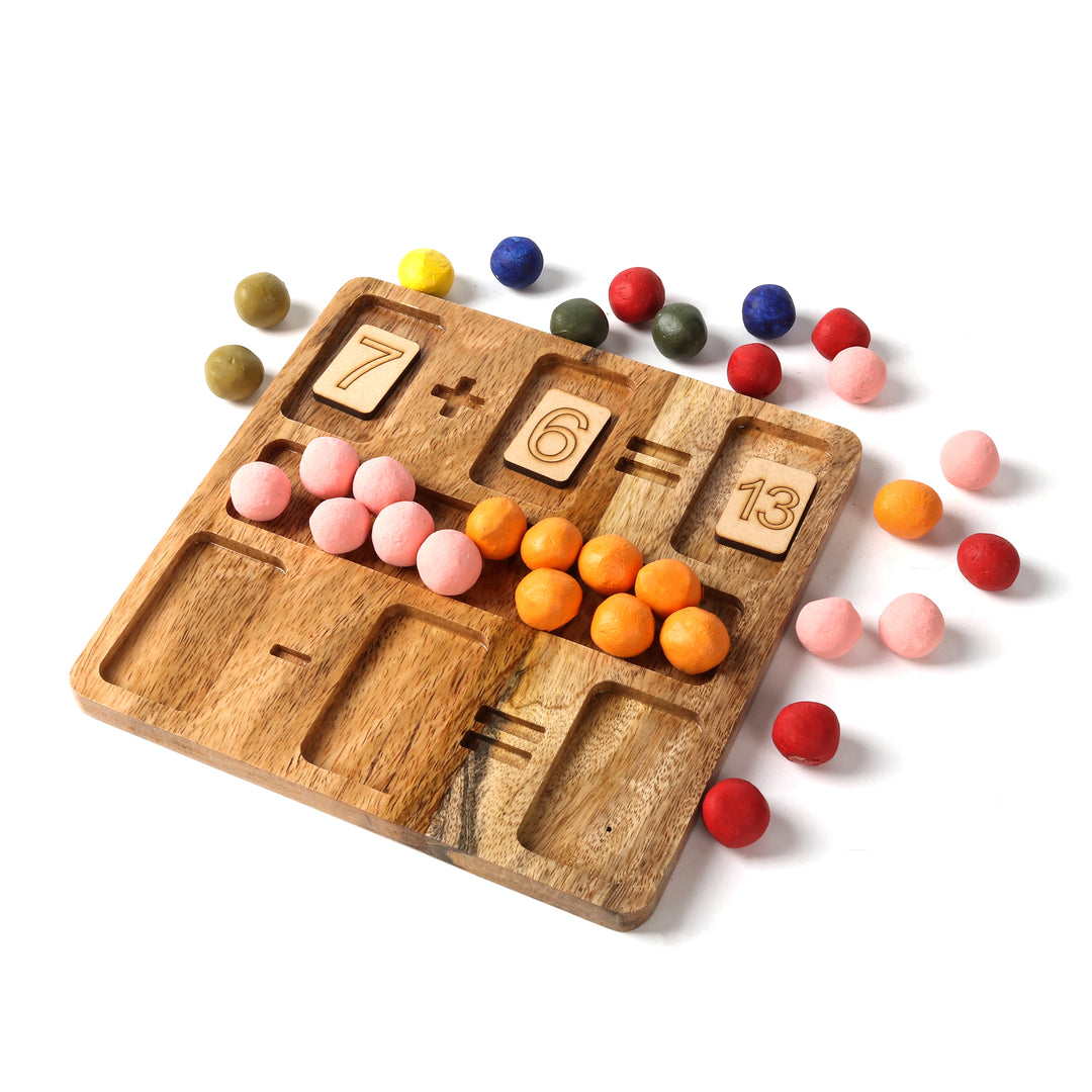 Wooden Calculation Tray (Addition & Subtraction)