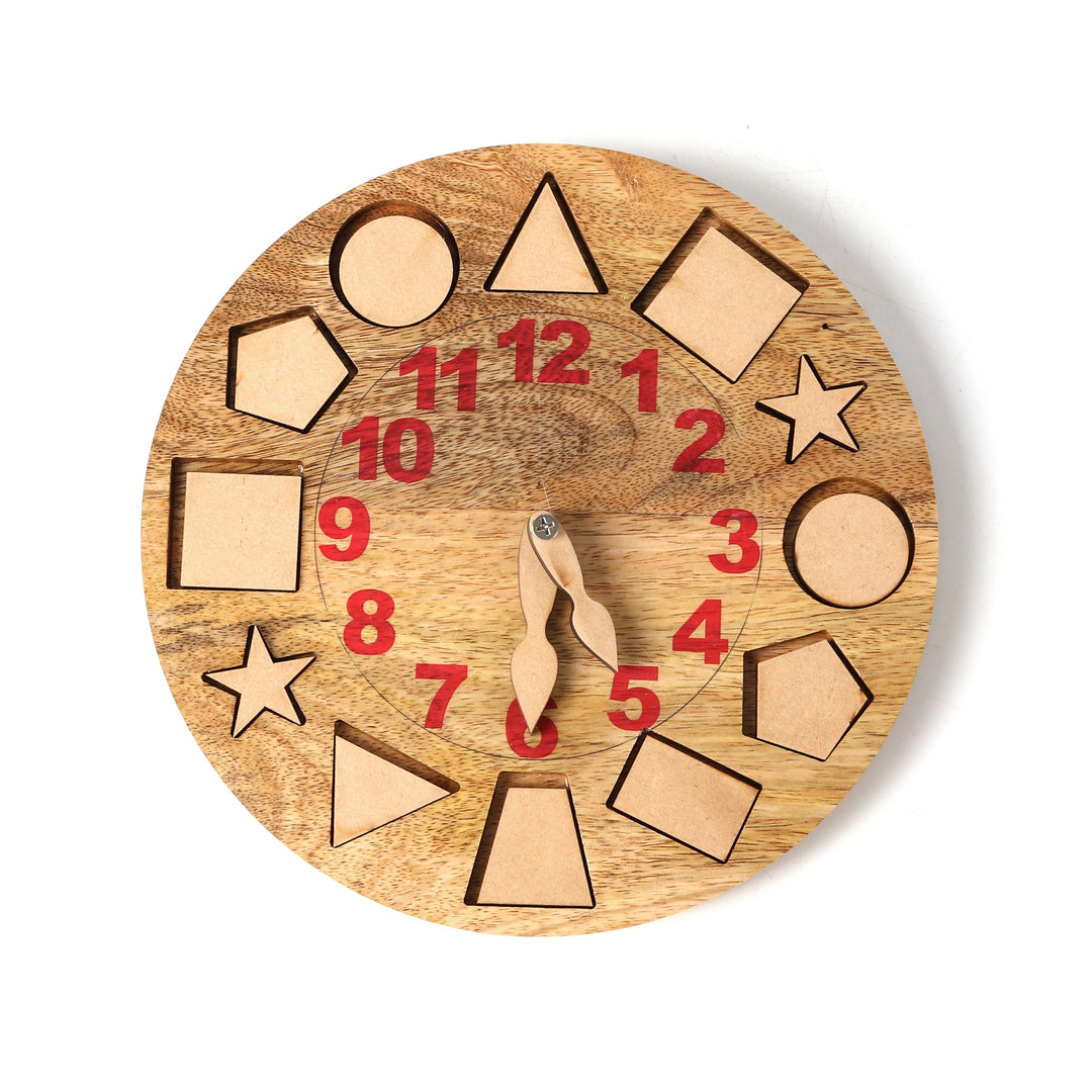 Geometric Wood Puzzle Clock