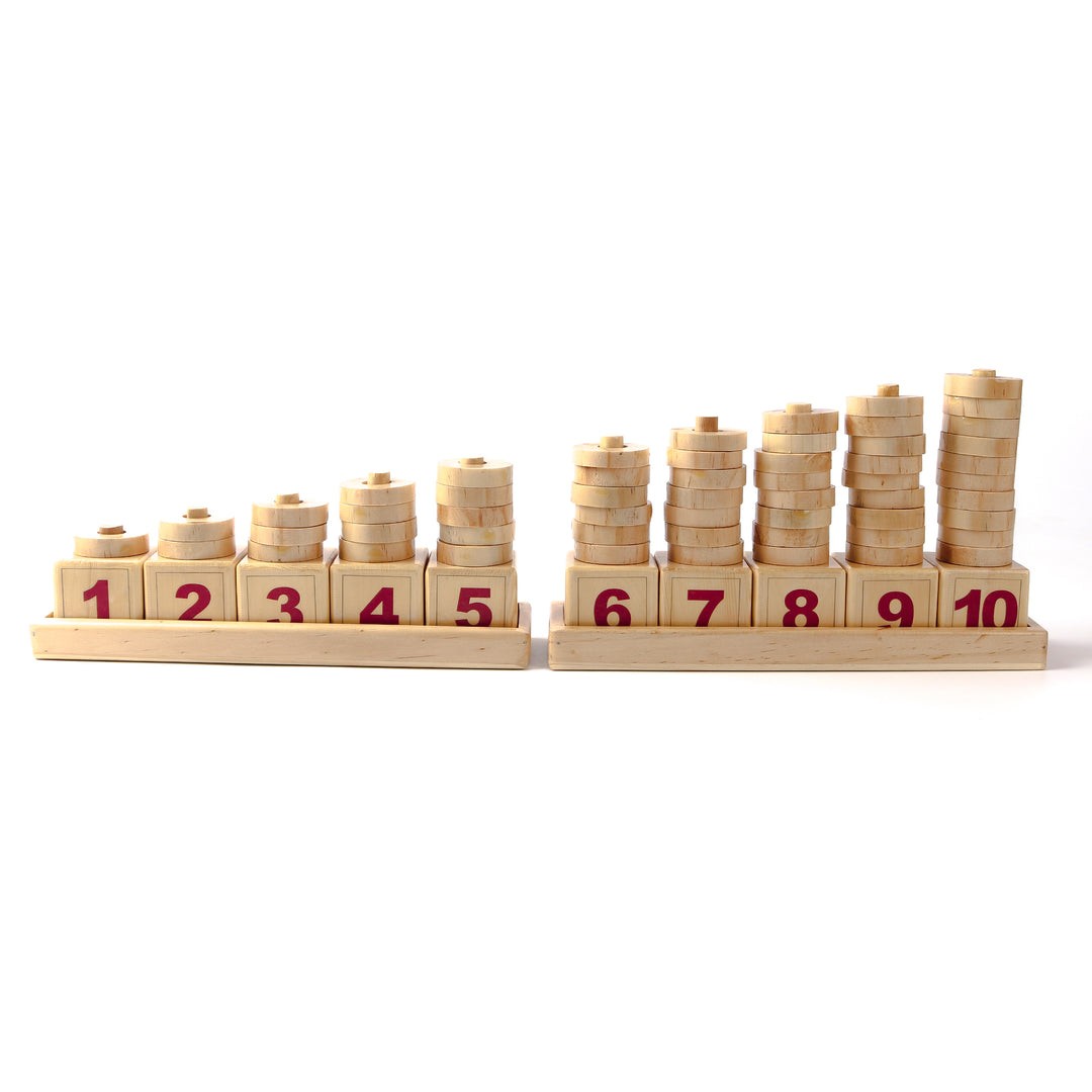 Wooden Count Match Numbers - The Engraved Store