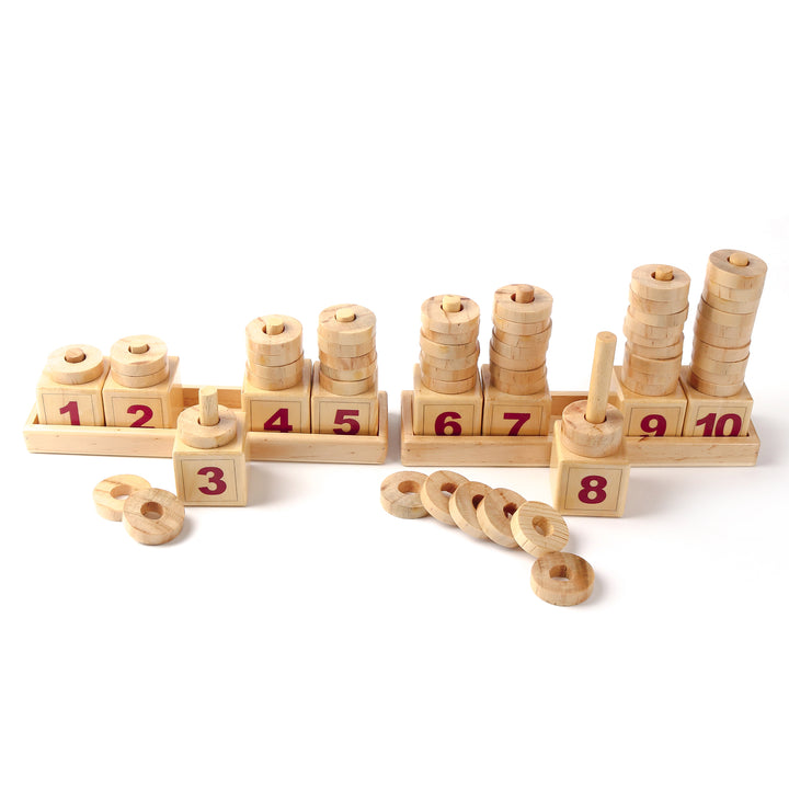 Wooden Count Match Numbers