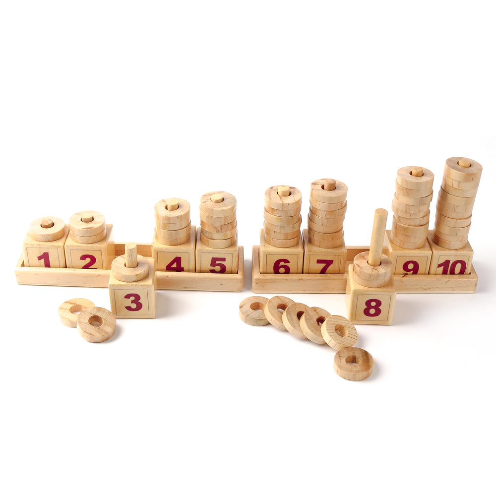 Wooden Count Match Numbers - The Engraved Store