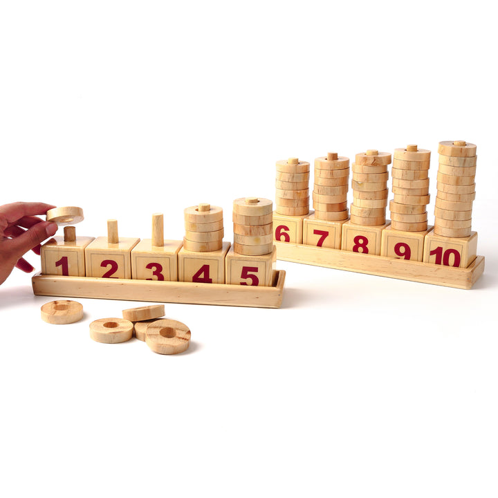 Wooden Count Match Numbers - The Engraved Store