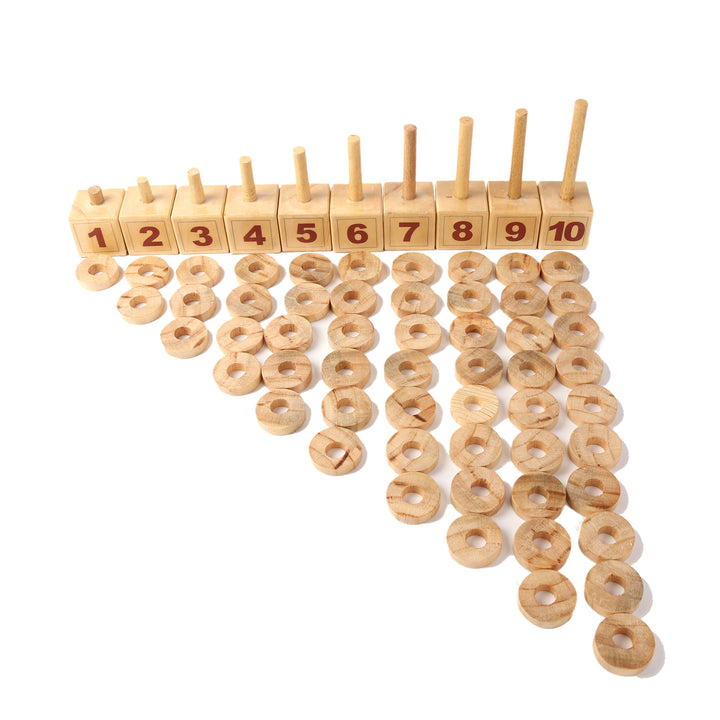 Wooden Count Match Numbers - The Engraved Store