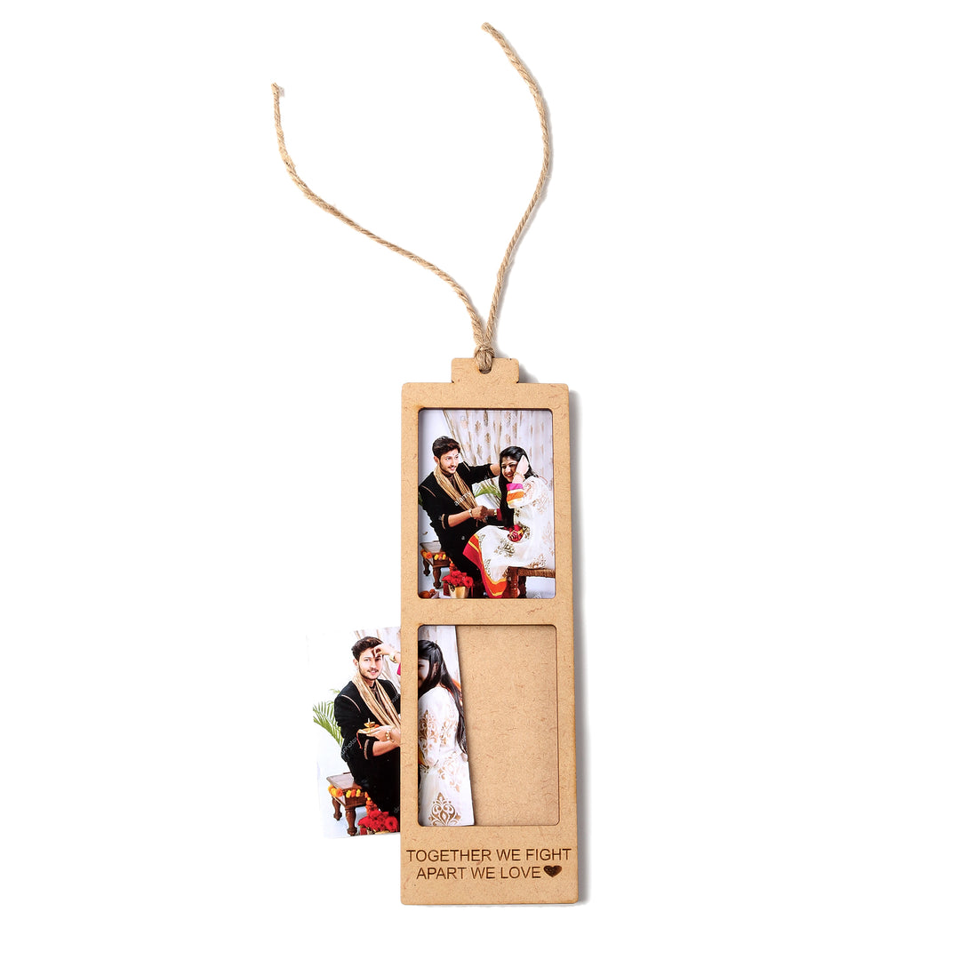 Together We Fight Apart We Love | Wooden Polaroid Photo Frame | Customised Gift - The Engraved Store