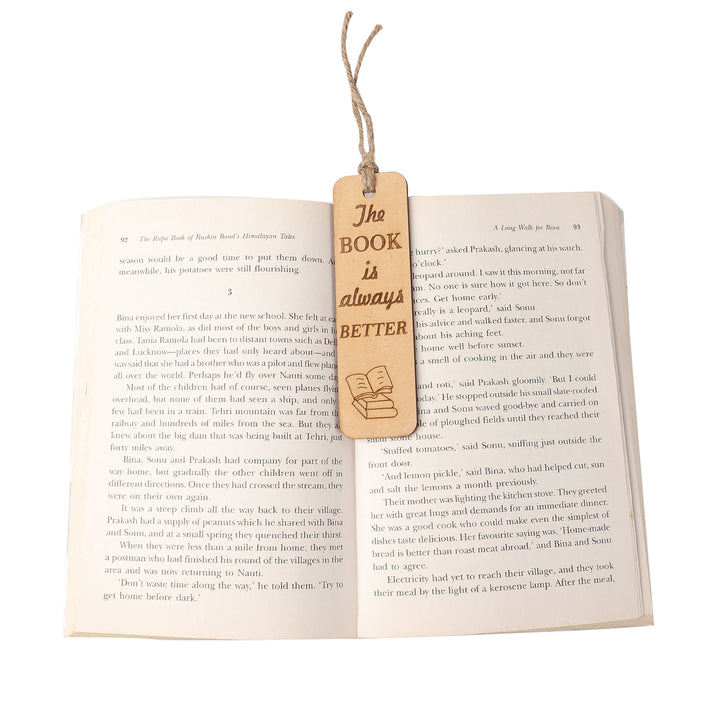 The book is always better - Customised Wooden Bookmark
