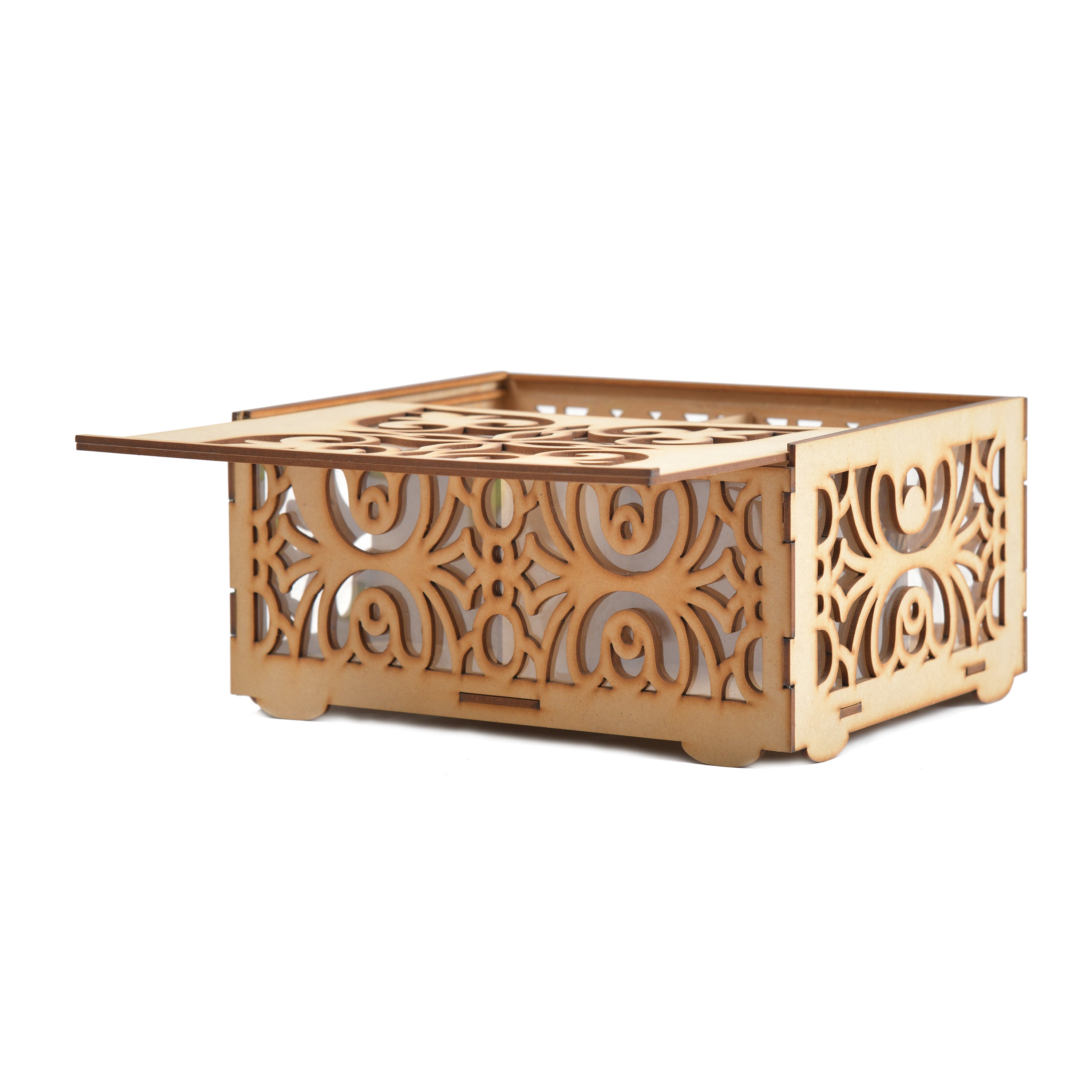 See Through Slider Multi-Utility Wooden Box | The Engraved Store